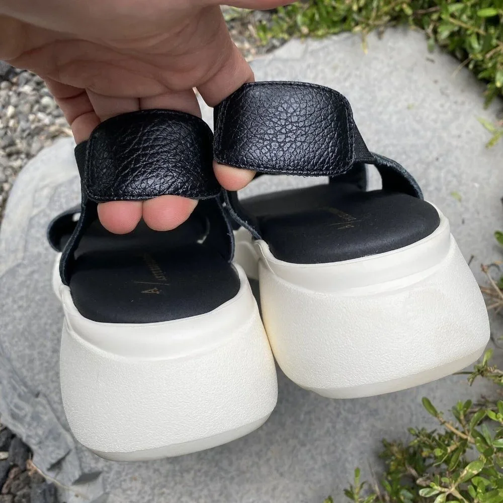 Daily Practice by Anthropologie Fisherman Sandals Size 36 US 6 $148 Black White